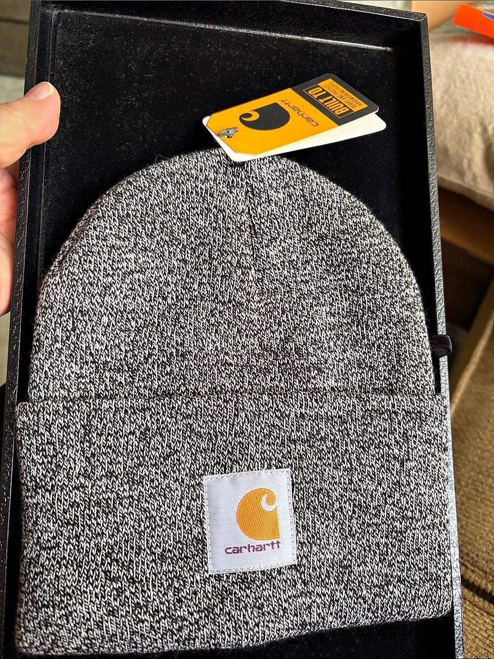 Carhartt A18 Acrylic Watch Hat Gray & Black Knit Beanie